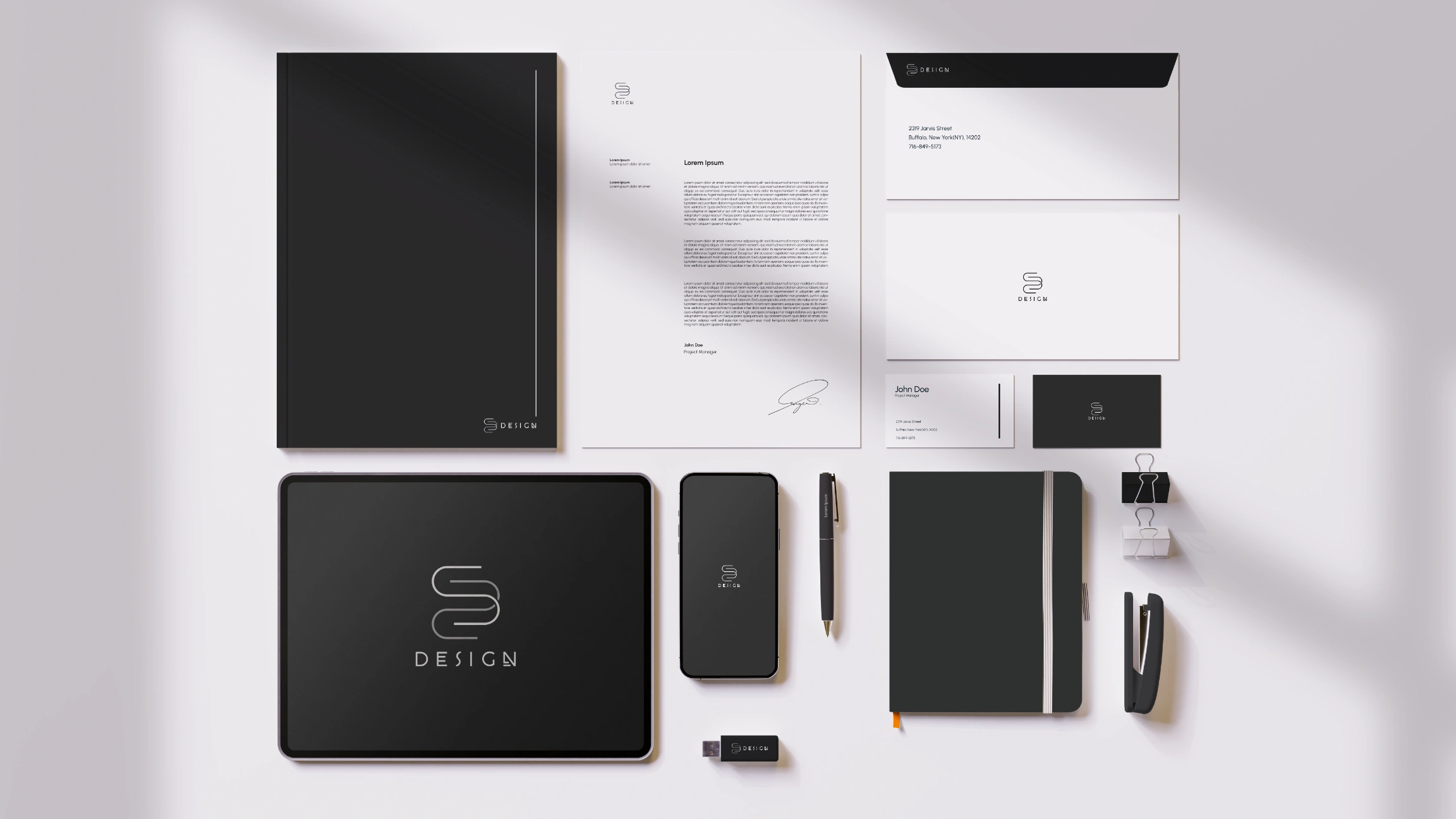 Branding Set stationery including iphone, ipad and print materials free download 8K Resolution